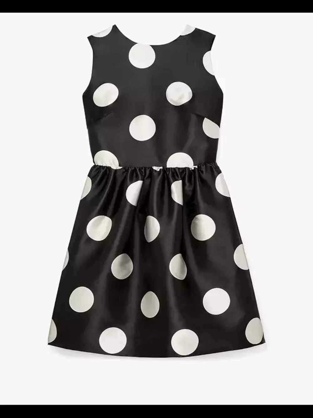 Black Polka Dot Bow-Back Dress